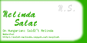 melinda salat business card